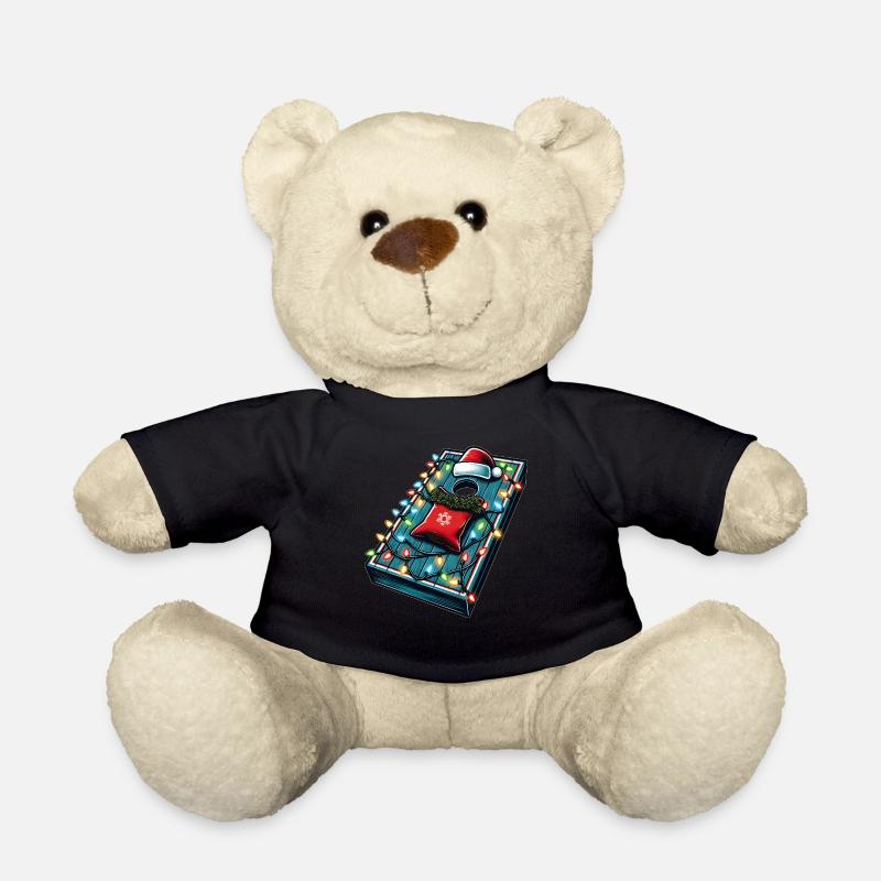 Niedlicher Cornhole Weihnachtshut Xmas - Teddy - Schwarz