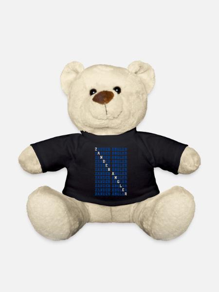 ZANDER ANGLER Lustiges Zander Angeln Donau - Teddy - Schwarz