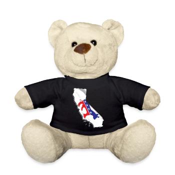 Democrat Flag in California State Landkarte - Teddy - Schwarz - Vorne
