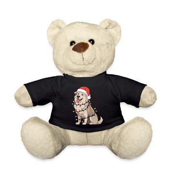 Grandes Pyrénées Noël Lumières Noël Chiens Cadeaux - Nounours - noir - Devant