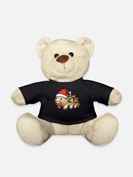 Chapeau de Noël de microbiologie de l’ours d’eau tardigrade - Nounours - noir