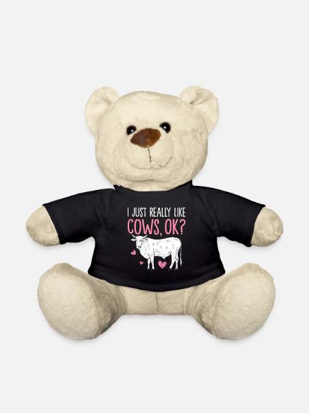 Ich mag Kühe einfach sehr, okay? Lustige Kuh Färse - Teddy - Schwarz