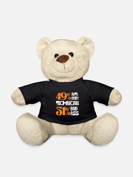 49% Automechaniker 51% Bad Ass Humor - Teddy - Schwarz