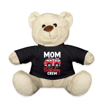 Firefighter Firefighter Mom Birthday Crew - Teddy Bear - black - Front