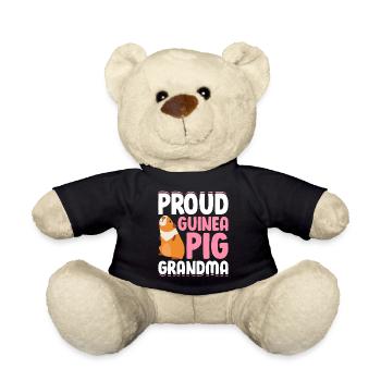 Proud guinea pig grandma - Teddy Bear - black - Front