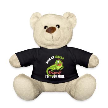 Iguana lustiger Spruch - Teddy - Schwarz - Vorne