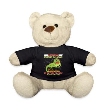 Iguana lustiger Spruch - Teddy - Schwarz - Vorne
