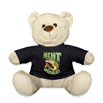 Angler Outfit HECHT SPEZIALIST Lustiges Angeln - Teddy - Schwarz - Vorne