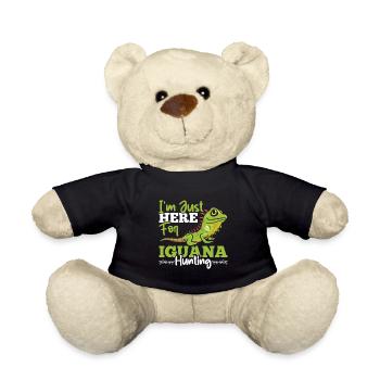 Iguana lustiger Spruch - Teddy - Schwarz - Vorne