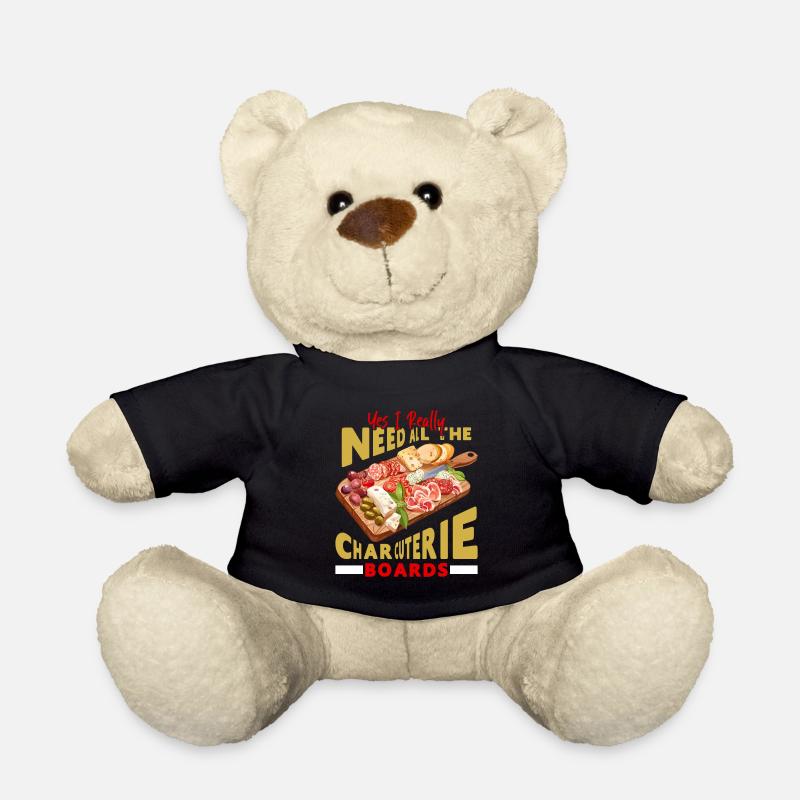 Funny Charcuterie Board - Teddy Bear - black