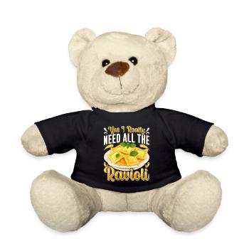 Hands off my ravioli motif - Teddy Bear - black - Front