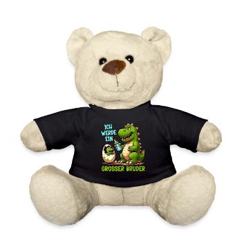 Je vais être grand frère dinosaure nouveau frère - Nounours - noir - Devant