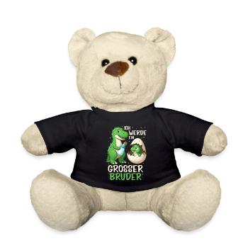 Je vais être grand frère dinosaure nouveau frère - Nounours - noir - Devant