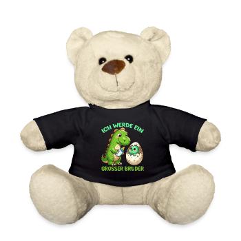Je vais être grand frère dinosaure nouveau frère - Nounours - noir - Devant