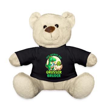 Je vais être grand frère dinosaure nouveau frère - Nounours - noir - Devant