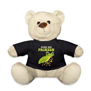 Froschkostüm KÜSS DEN PRINZEN Lustiges Faschings - Teddy - Schwarz - Vorne