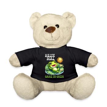 Froschkostüm HEUTE MAL GANZ IN GRÜN Lustiges - Teddy - Schwarz - Vorne