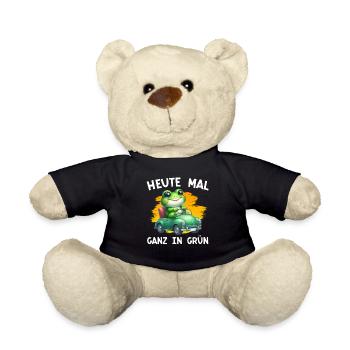 Froschkostüm HEUTE MAL GANZ IN GRÜN Lustiges - Teddy - Schwarz - Vorne