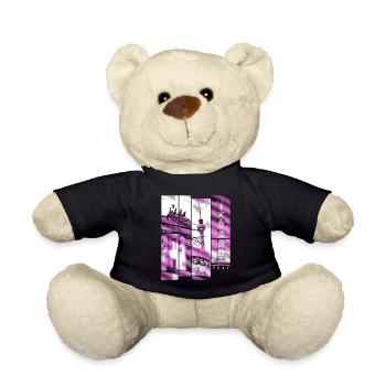 Berlin Skyline City Allemagne Collage Vintage - Nounours - noir - Devant