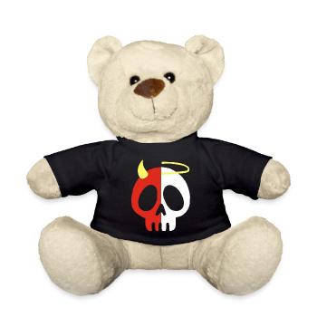 Engel und Dämon Schädel - Teddy - Schwarz - Vorne