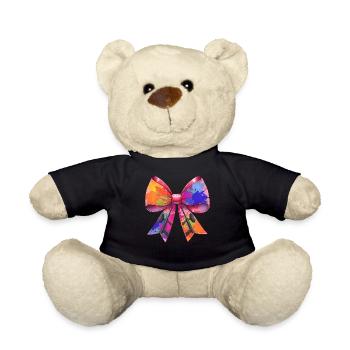Coquette Bow Paintball Player Mothers Day Ribbon - Teddy Bear - black - Front