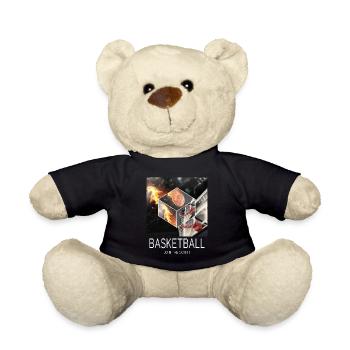 Basketball Fire Basketball Player Fan Dunking Sport - Teddy Bear - black - Front