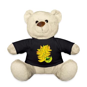 Banane Bananen Obst Exotisch Frucht Spinne - Teddy - Schwarz - Vorne