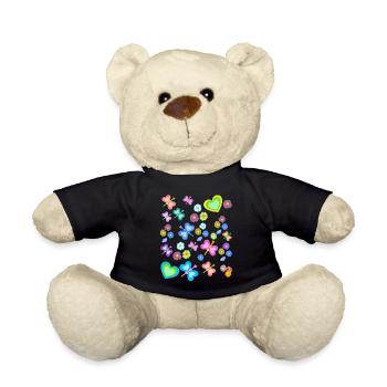 Printemps Été Enfants Enfant Bébé Papillons - Nounours - noir - Devant