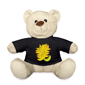 Banane Bananen Obst Frucht Früchte exotisch - Teddy - Schwarz - Vorne