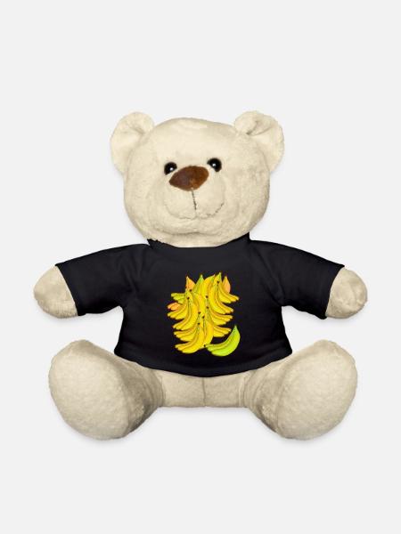 Banane Bananen Obst Frucht Früchte exotisch - Teddy - Schwarz