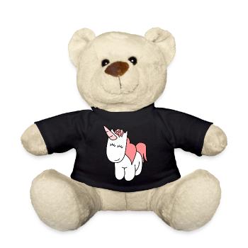 Licorne mignonne pour les enfants | Conte de fées, princesse - Nounours - noir - Devant
