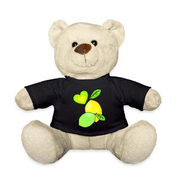 Lemon Lemons Fruits Fruit Fruit Summer - Teddy Bear - black - Front