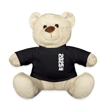 ABI 2025 Abitur Abschluss Lustiges Abiturienten - Teddy - Schwarz - Vorne