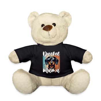 Dachshund Mom Mother's Day Maternity Mom Parent - Teddy Bear - black - Front
