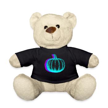 Retro Kürbis Gemüse Halloween Vaporwave - Teddy - Schwarz - Vorne