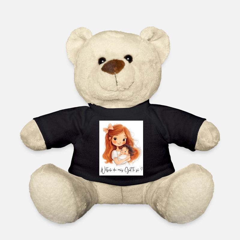 Allez-vous être parrain ? – Design de bébé mignon - Nounours - noir