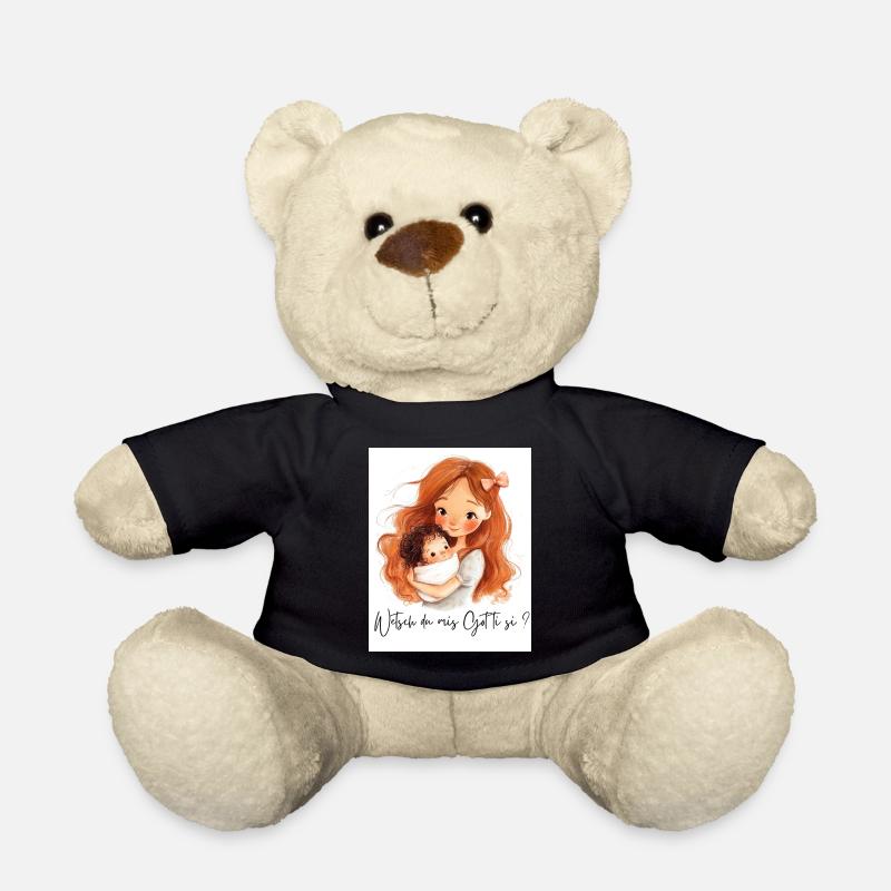 Allez-vous être parrain ? – Cadeau pour marraine - Nounours - noir
