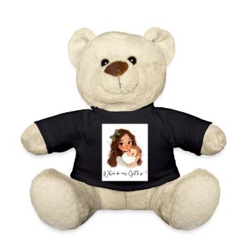 Are you going to be godfather? – Gift for godmother - Teddy Bear - black - Front