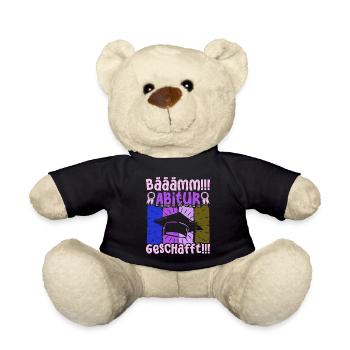 ABITUR GESCHAFFT!! Abi Geschafft Lustiges - Teddy - Schwarz - Vorne