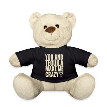Tequila Party Spruch Zitat - Teddy - Schwarz - Vorne