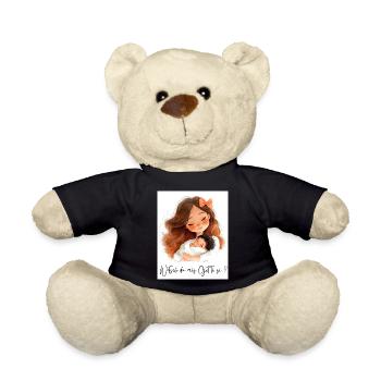Allez-vous être parrain ? – Cadeau pour Gottis - Nounours - noir - Devant
