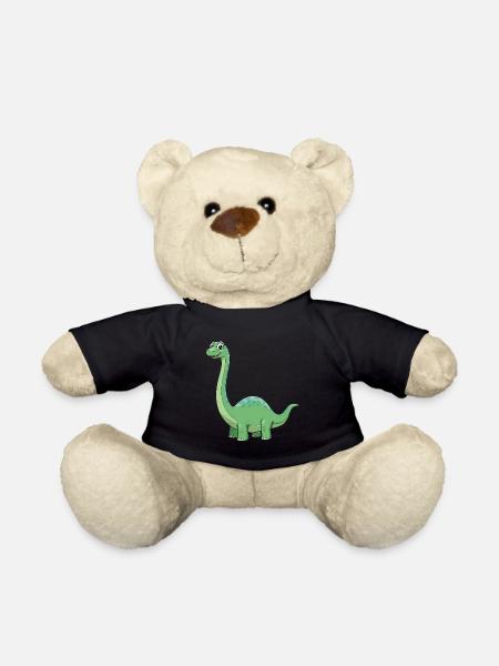 Dino Cartoon Diplodocus - Teddy Bear - black