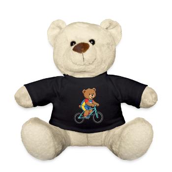 Ours en peluche Cycliste - Nounours - noir - Devant
