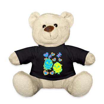 Easter Kids Child Chick Retro 80s 90s - Teddy Bear - black - Front