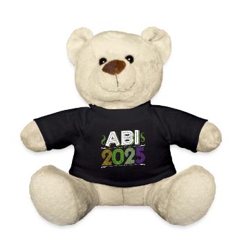 ABI 2025 Abitur Abschluss Lustiges Abiturienten - Teddy - Schwarz - Vorne