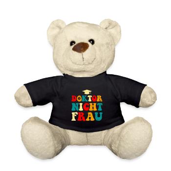 DOKTOR NICHT FRAU Doktorandin Lustiges Doktortitel - Teddy - Schwarz - Vorne