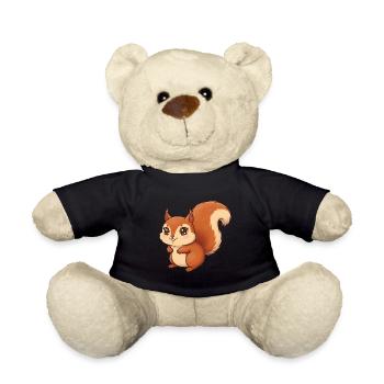 Tier Cartoon Eichhörnchen - Teddy - Schwarz - Vorne