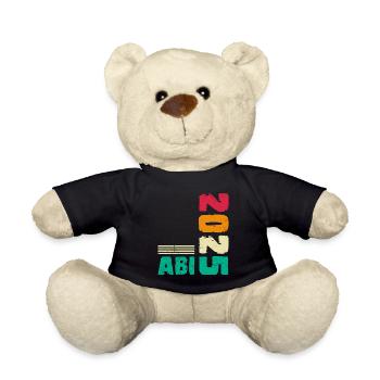ABI 2025 Abitur Abschluss Lustiges Abiturienten - Teddy - Schwarz - Vorne