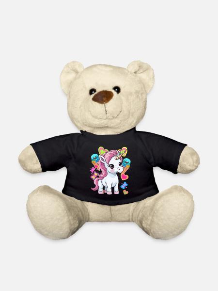 Crème Glacée Enfants Enfant Été Licorne Bébé - Nounours - noir