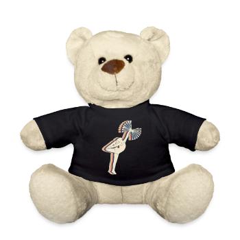 Relay Rotating Whirler Retro Line Art - Teddy Bear - black - Front